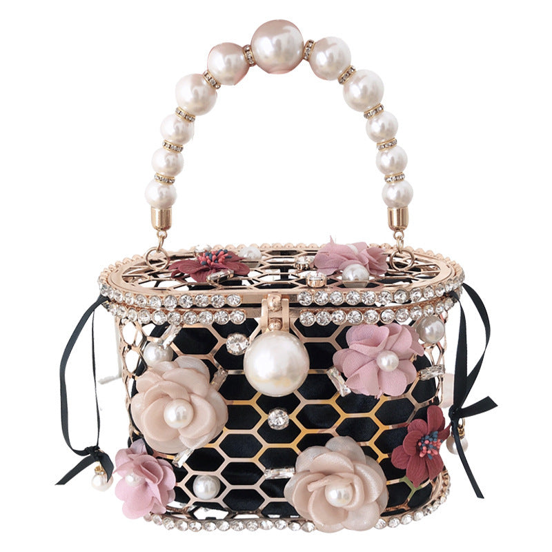 Elegant Pearl Flower Cage Handbag – Chic & amp; Glamorous Original Branded by Amafhha.Shop