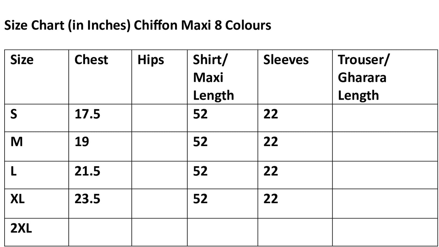 Beautiful Heavy Embroidered Chiffon Maxi – Luxury Wedding Collection (Size S–XL)”