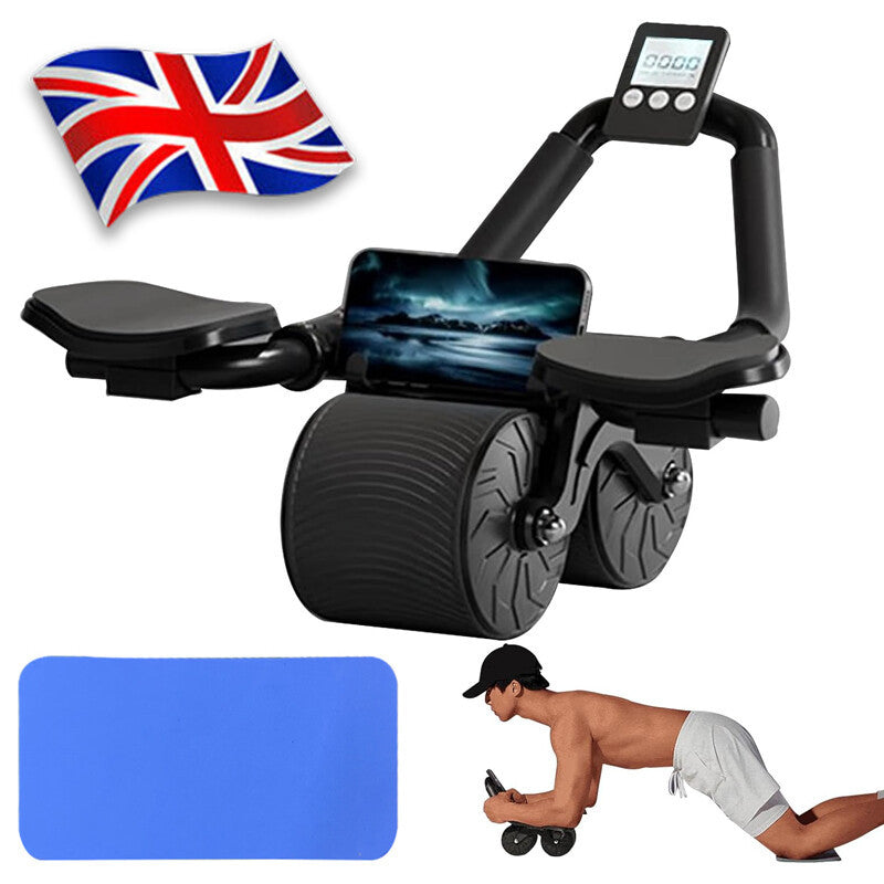 Abdominal Wheel Automatic Rebound Elbow Support Anti-Slip Fitness AB Roller