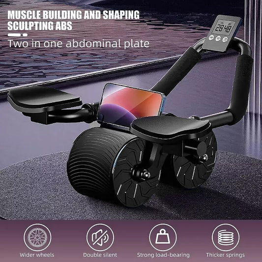 Abdominal Wheel Automatic Rebound Elbow Support Anti-Slip Fitness AB Roller