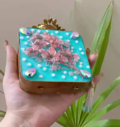 Turkish Handmade Crystal Clutch Bag for Women – Elegant Evening Purse with Tassel, Gift-Ready Luxury Bag for Weddings &amp; Parties