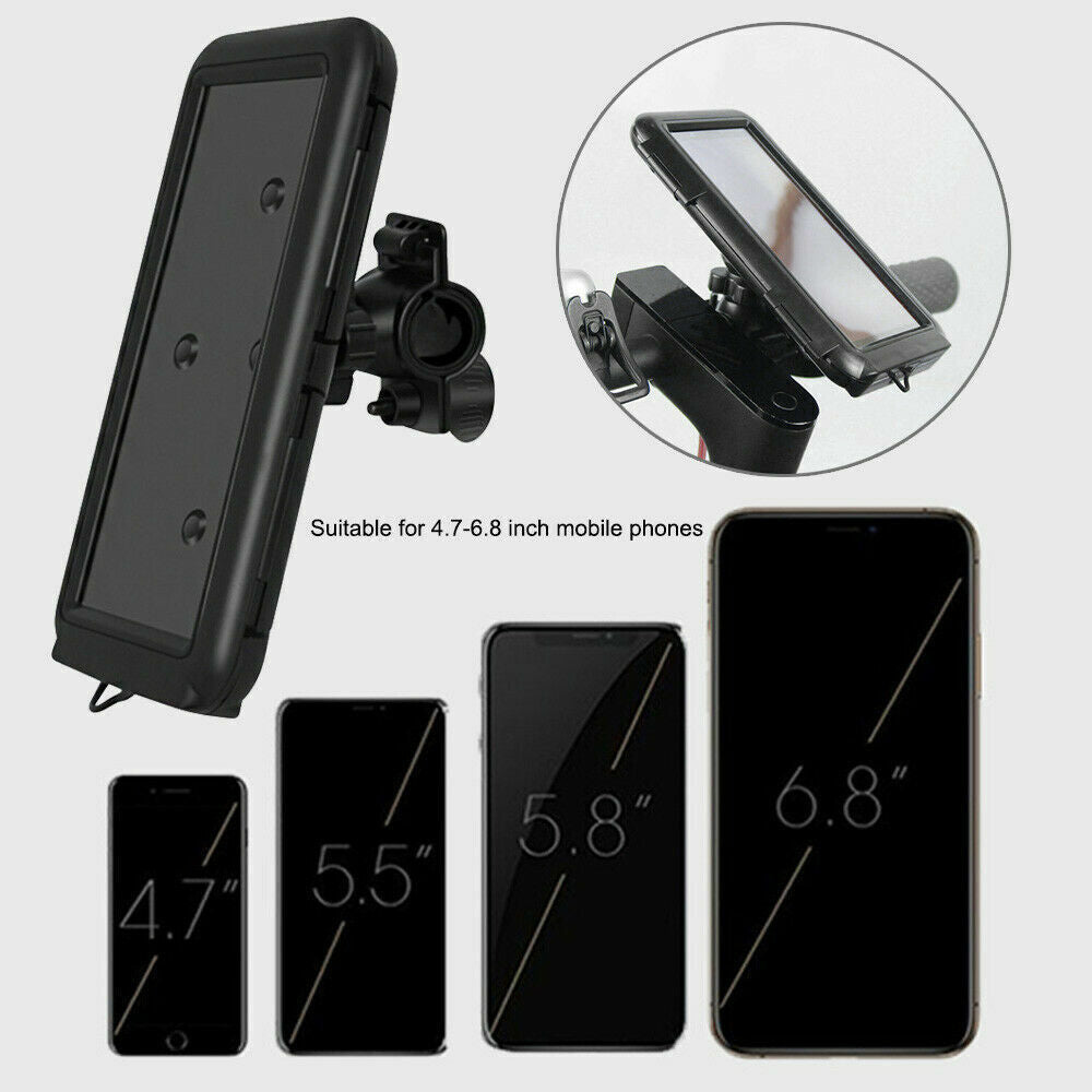 Bicycle Motor Bike Phone Case Mount Holder Waterproof For All Mobile Phones