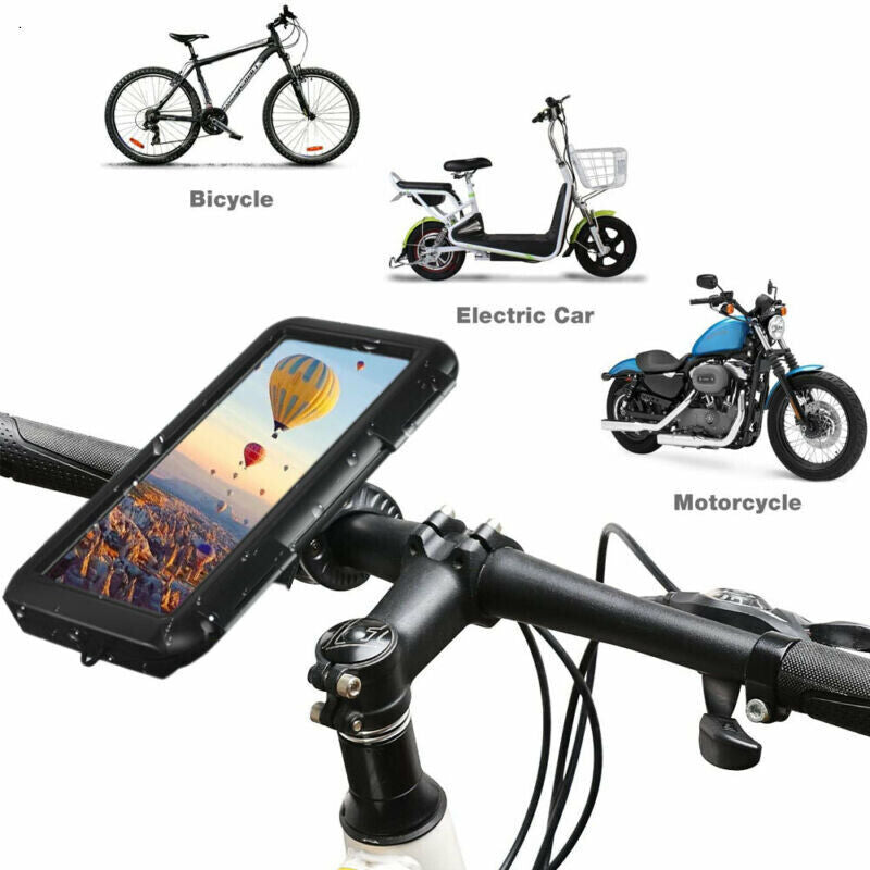 Bicycle Motor Bike Phone Case Mount Holder Waterproof For All Mobile Phones