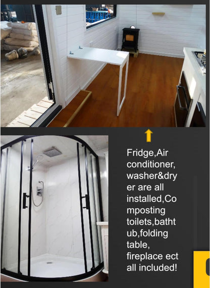 Modern Luxury Strong & Comfortable 40 Feet House On Wheels Shipping Container Homes Movable Prefabricated Green House