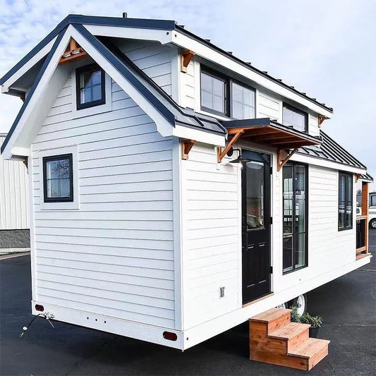 Modren-Luxury & Strong Tiny House On Wheels Shipping Container Homes Movable Prefabricated Green Modular Wheels Tiny Trailer House